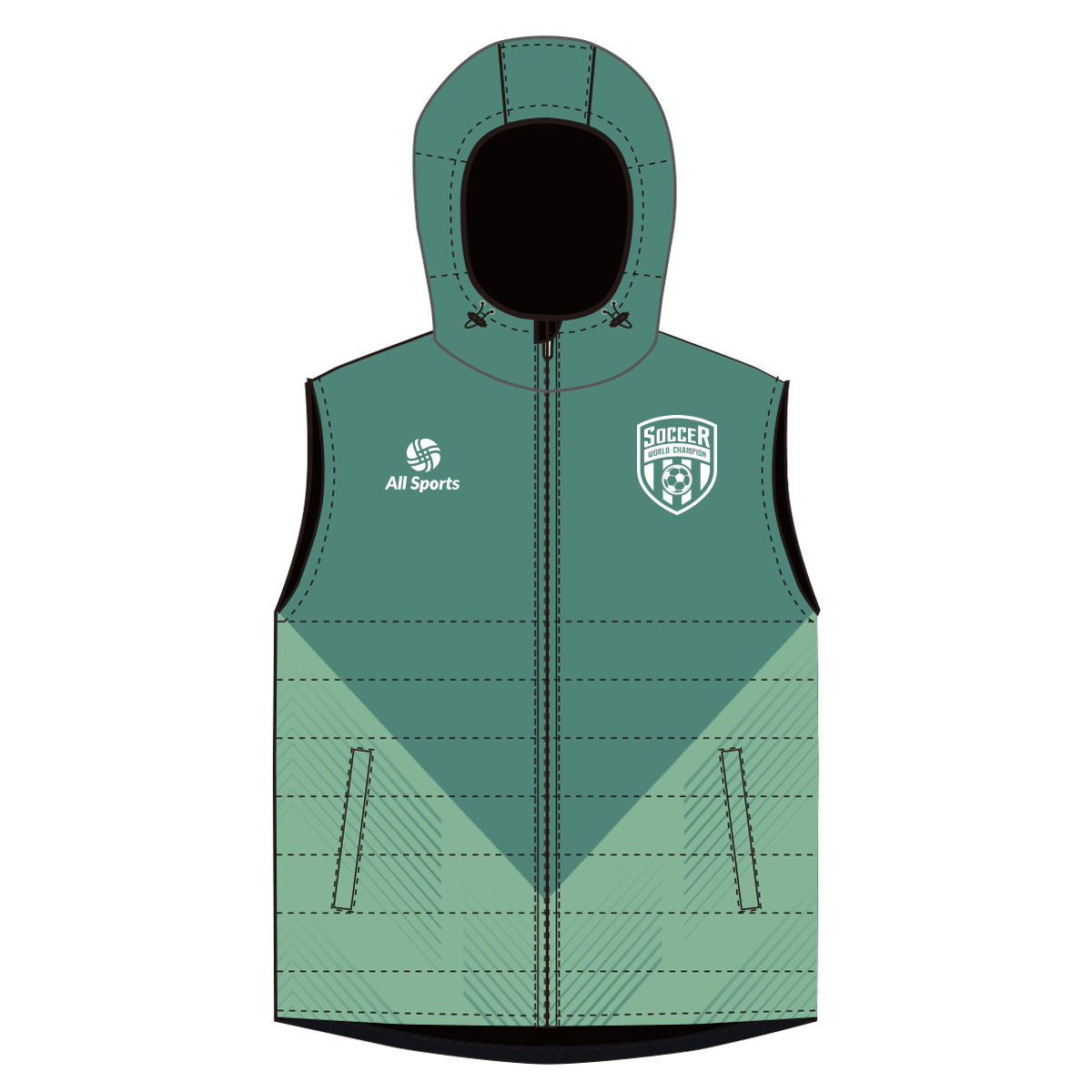 冬 アウター メンズ ,昇華 中綿 ベスト 緑