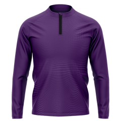 紫 1/4 ジップ ジャケット