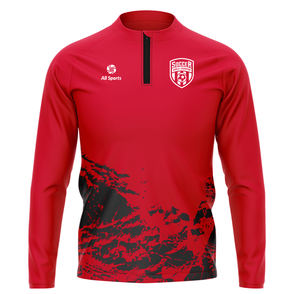 昇華 1/4 ジップ ジャケット 赤