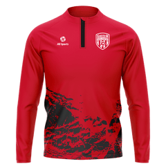 昇華 1/4 ジップ ジャケット 赤