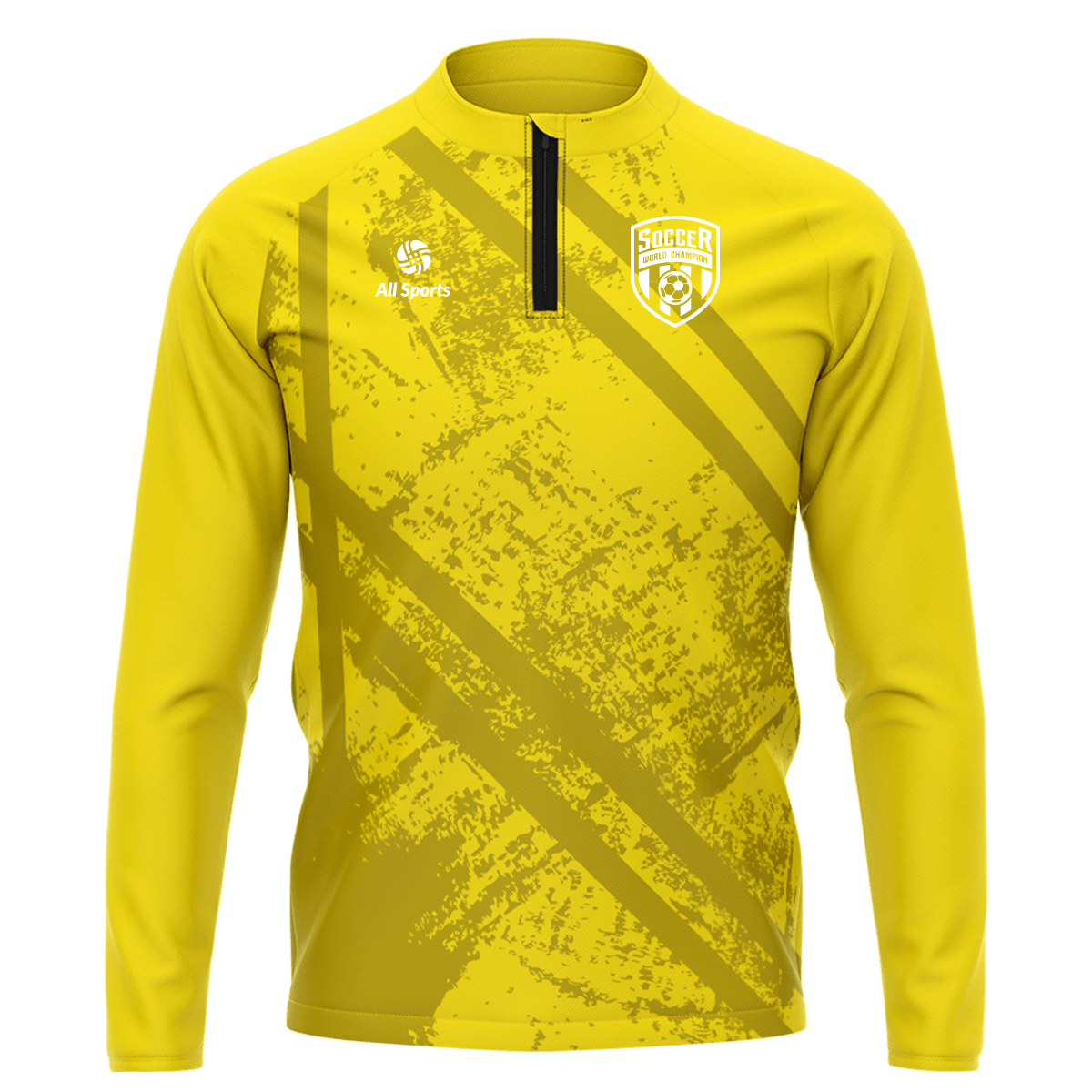 黄色い 昇華 1/4 ジップ ジャケット