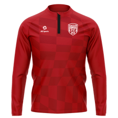 赤 昇華 1/4 ジップ ジャケット