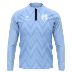 昇華 1/4 ジップ ジャケット 水色