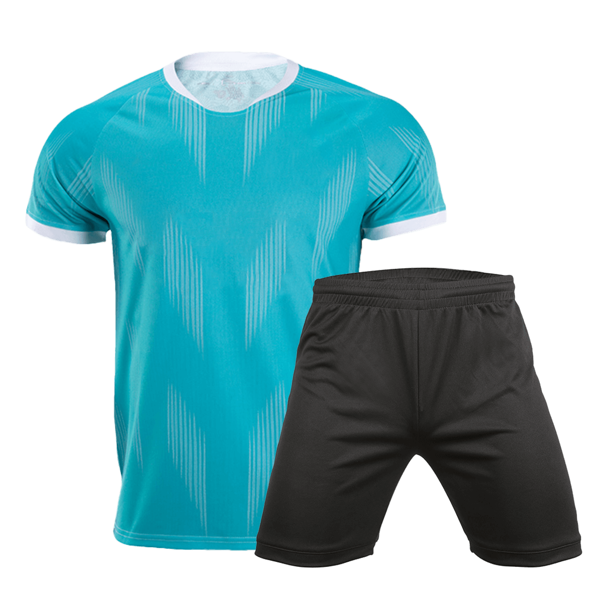 飯塚高校ユニ青 サッカー半袖上下セット SoccerUniformSetFY2386-Blue-