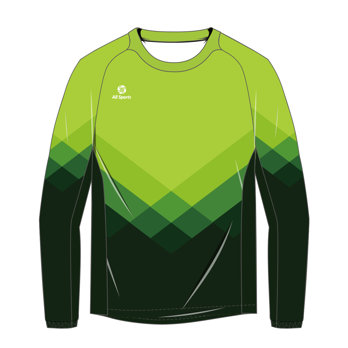 昇華フルオーダーピステジャケット 蛍光緑