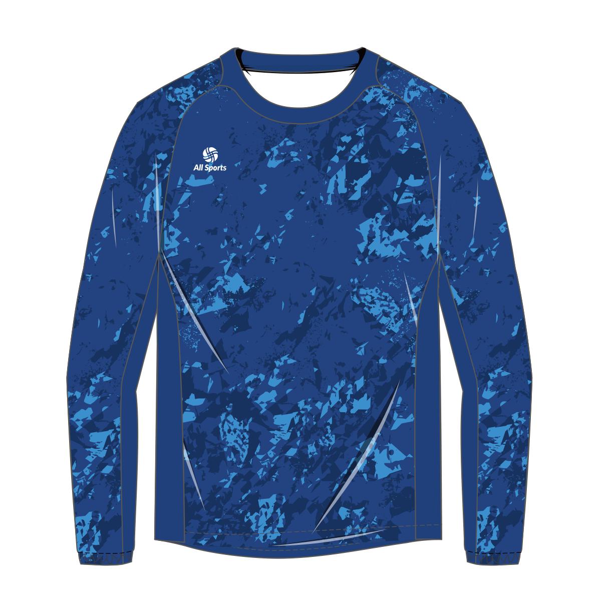 昇華フルオーダーピステジャケット 青 迷彩