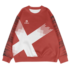 昇華スウェットシャツ 赤色