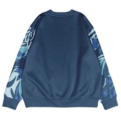 青 スウェットシャツ