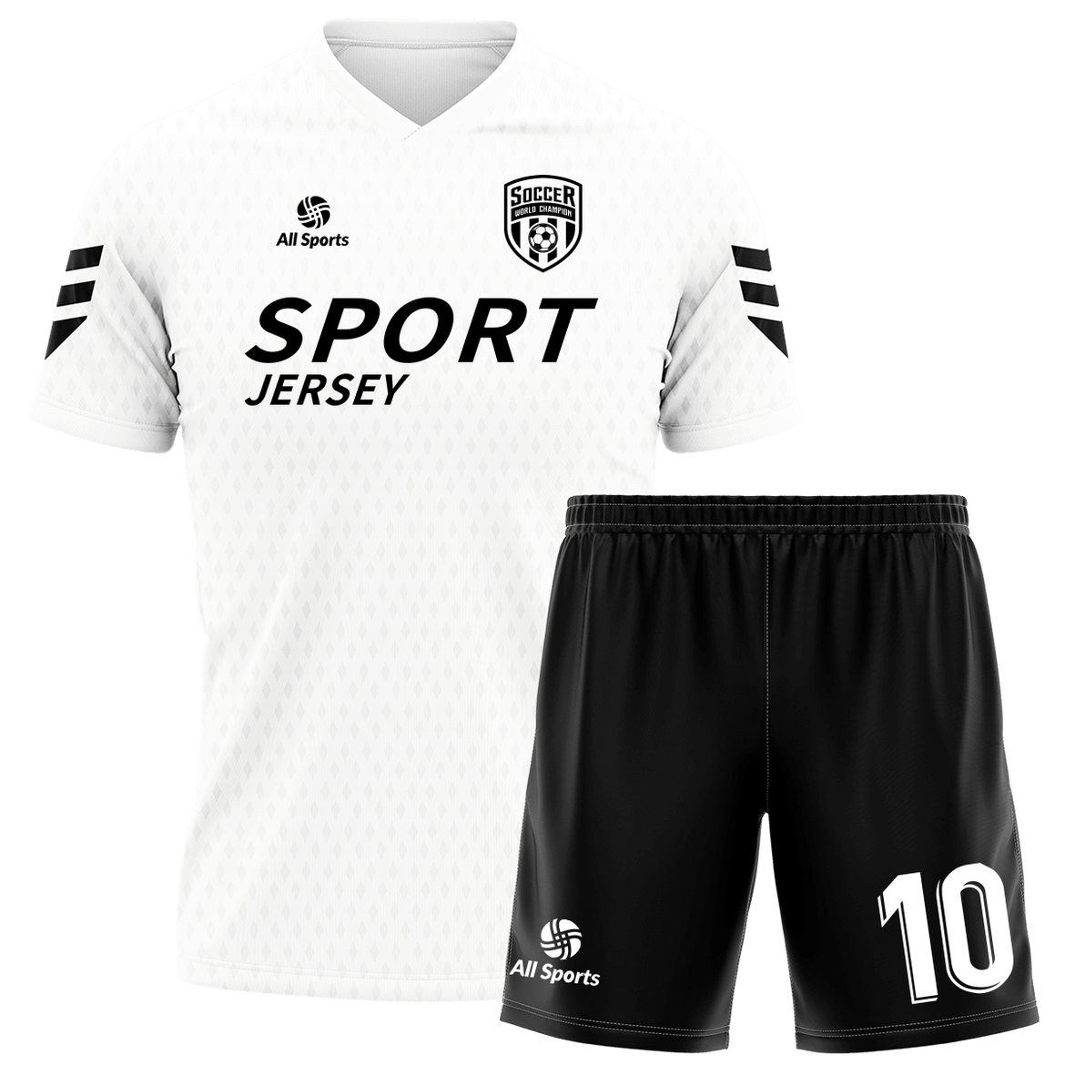 サッカー ユニフォーム 白黒-All Sports Japan