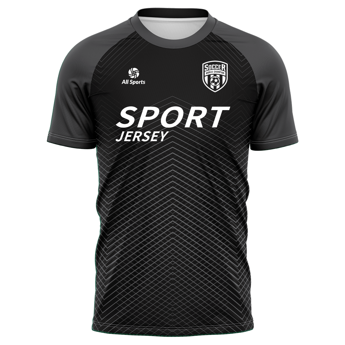 All Sports | 昇華 サッカー ユニフォーム 上下セット 作成 FY2377・黒 All Sports | 昇華 サッカー ユニフォーム 上下セット 作成 FY2377・黒