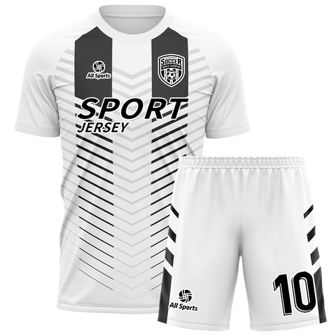 サッカー ユニフォーム 白黒-All Sports Japan