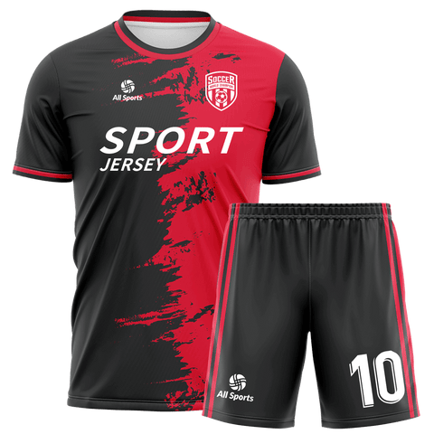 SoccerUniformSetFY2390-Red-