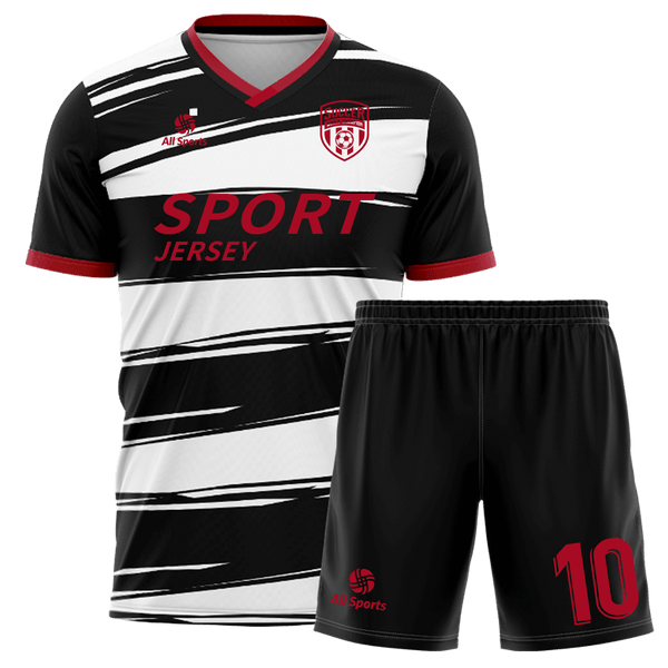All Sports | 昇華 サッカー ユニフォーム 上下セット FY24066・黒
