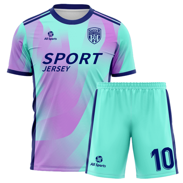 All Sports | 昇華 サッカー ユニフォーム 上下セット FY24069・シアン