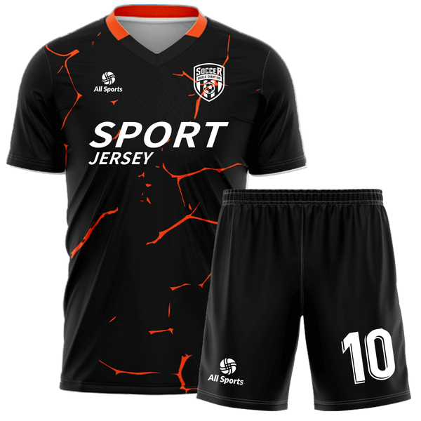 All Sports | 昇華 サッカー ユニフォーム 上下セット FY25004・黒