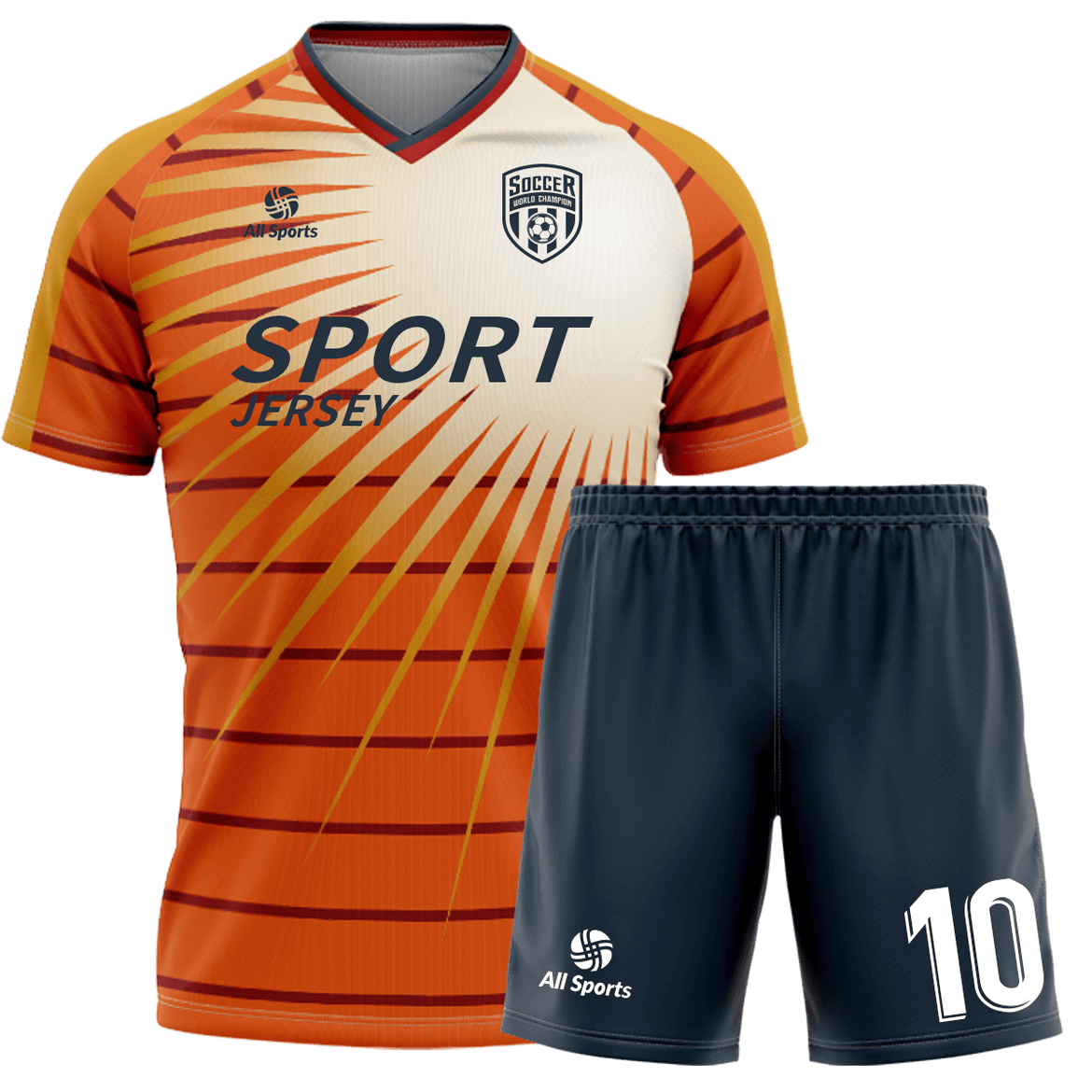 CASTORE サッカーウェア オレンジ/ネイビー サイズJL CASTORE