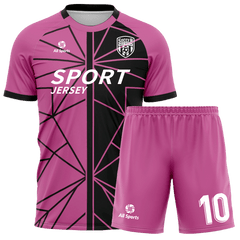 サッカー ユニフォーム 黒 ピンク