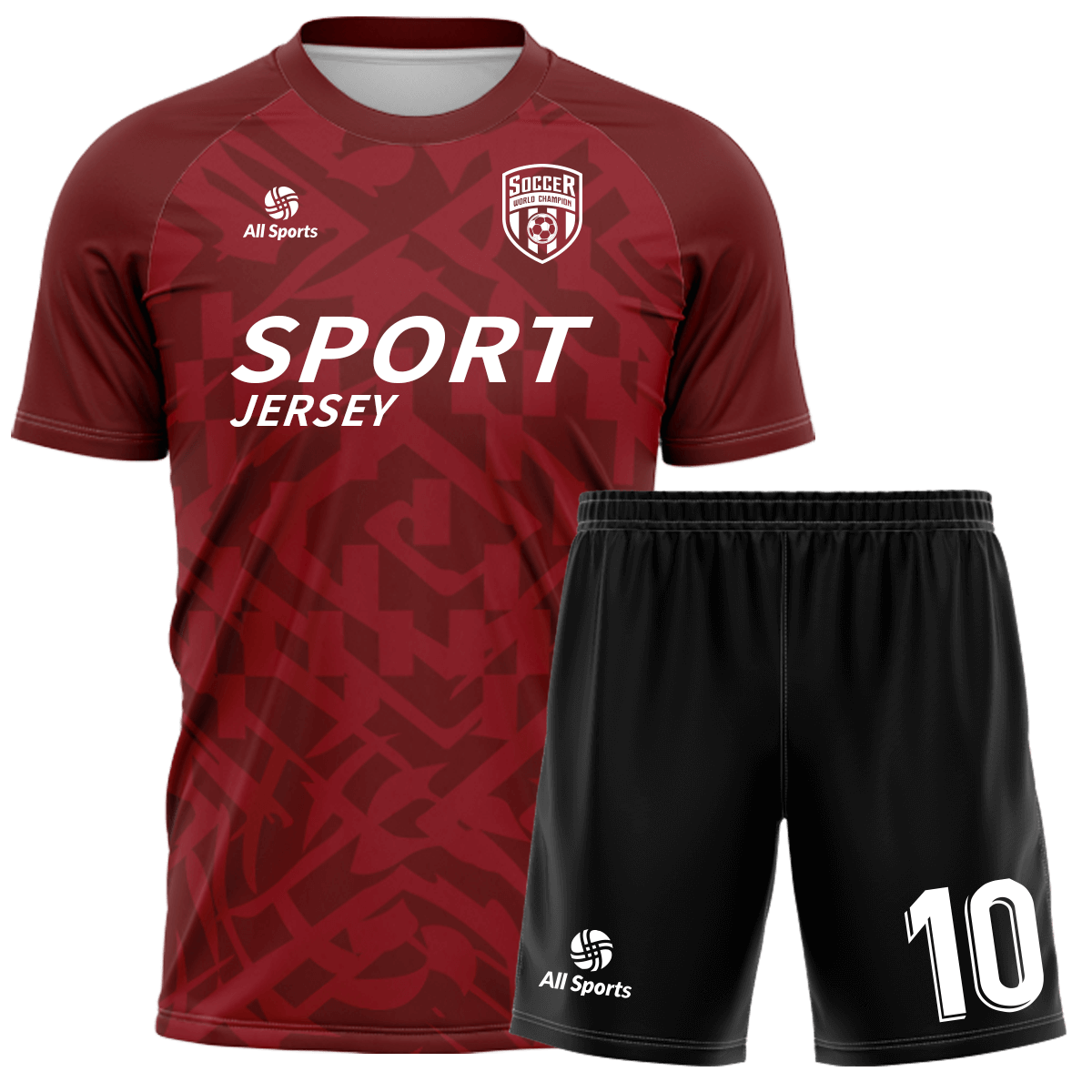 赤 サッカー ユニフォーム