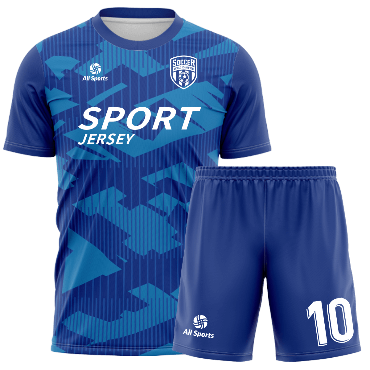 サッカー ユニフォーム 青