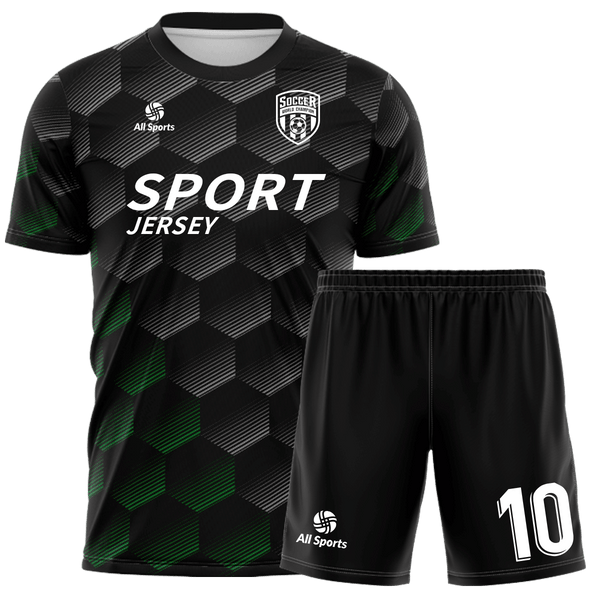 All Sports | 昇華 サッカー ユニフォーム 上下セット FY26007・黒