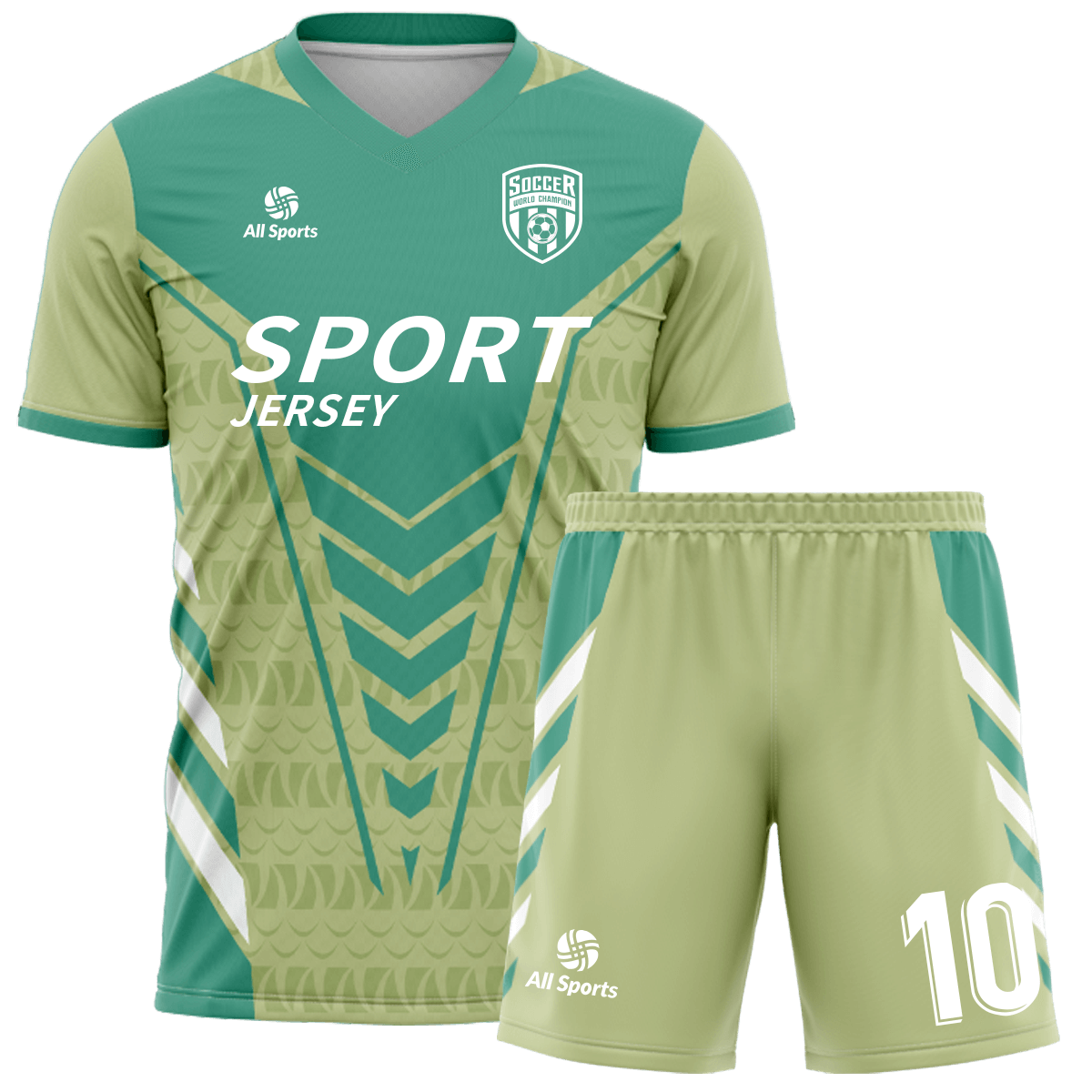 サッカー ユニフォーム 緑 上下