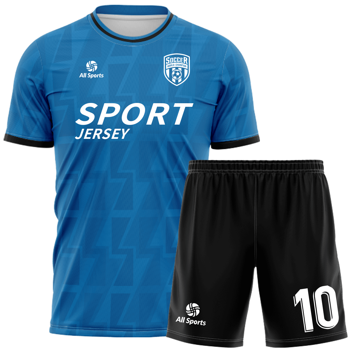 サッカー ウェア 上下 セット 青 黒