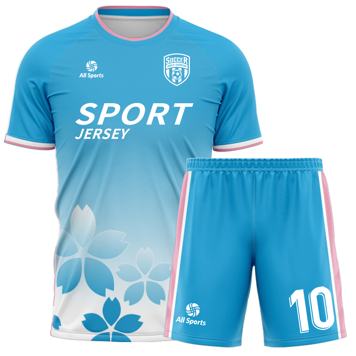 水色 サッカー ユニフォーム