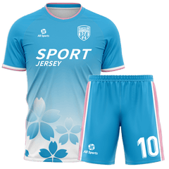 水色 サッカー ユニフォーム