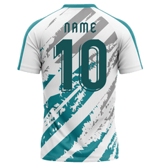 サッカー 白緑 ユニフォーム 后背 番号