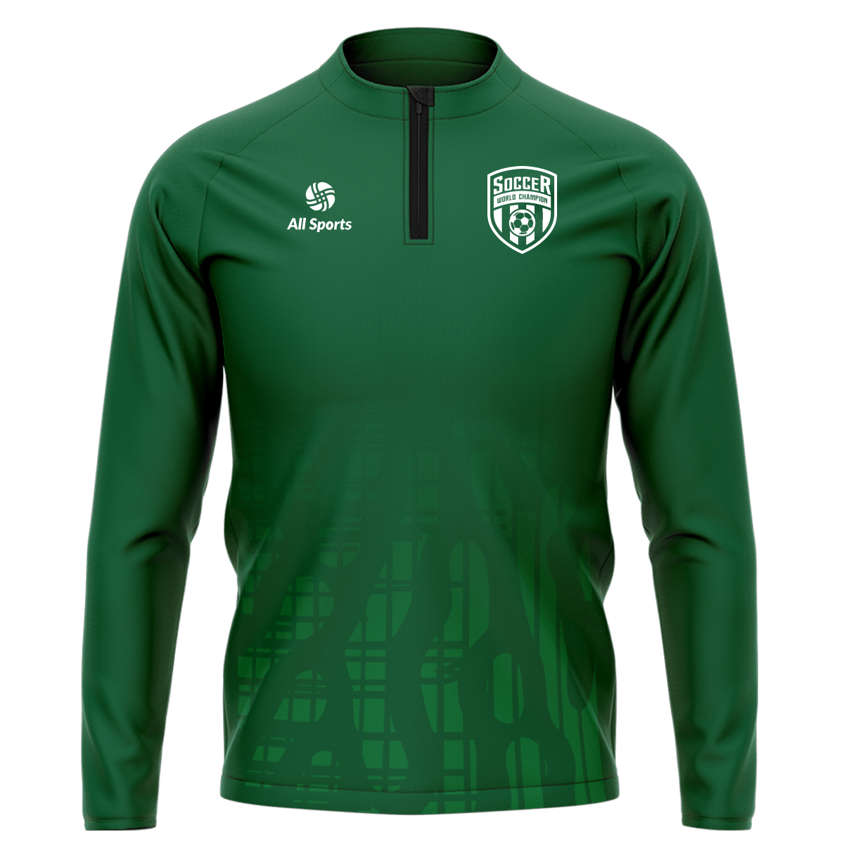 昇華 1/4 ジップ ジャケット  緑