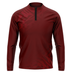 1/4 昇華  ジップ ジャケット 赤色